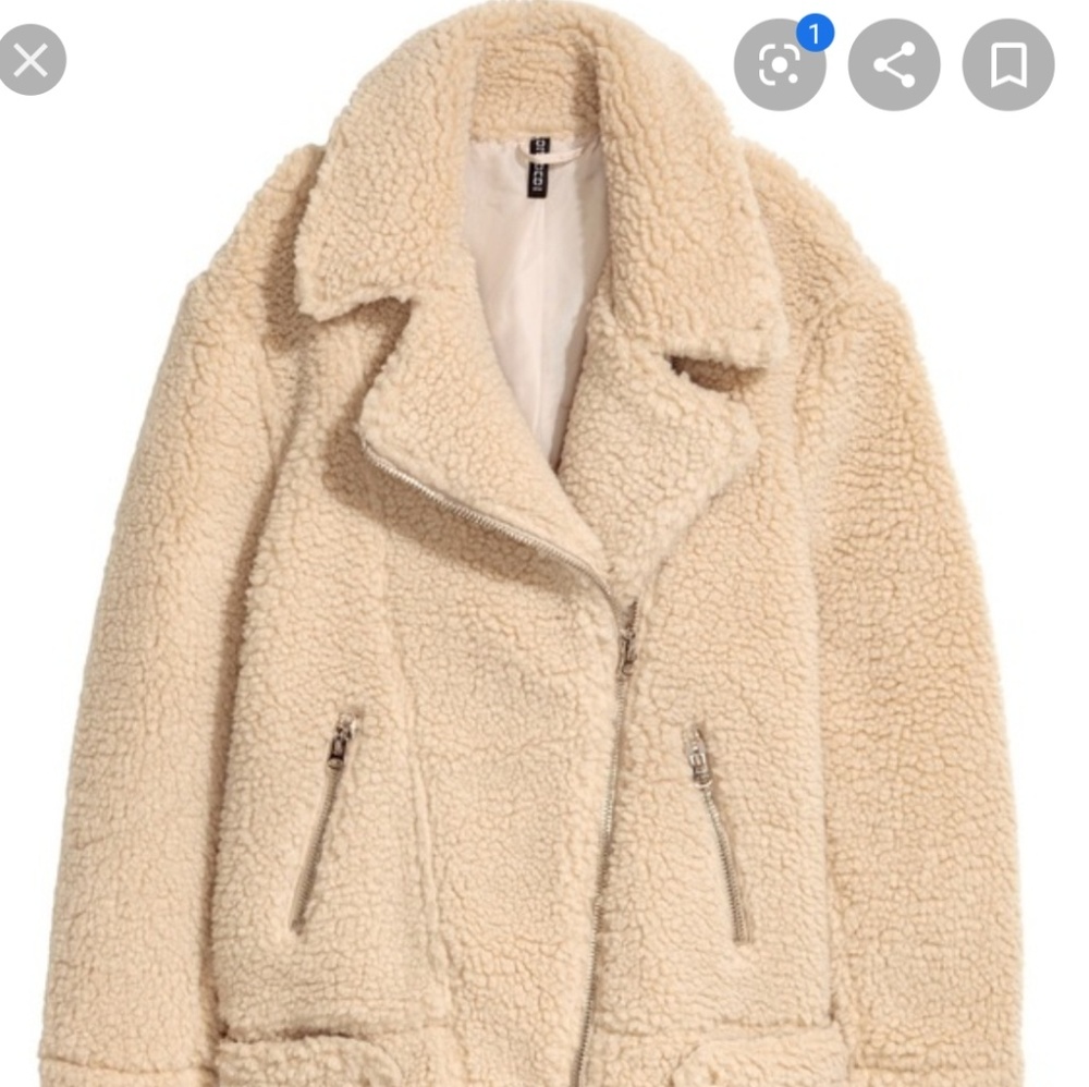 Teddy Bear Pile H&M beige coat